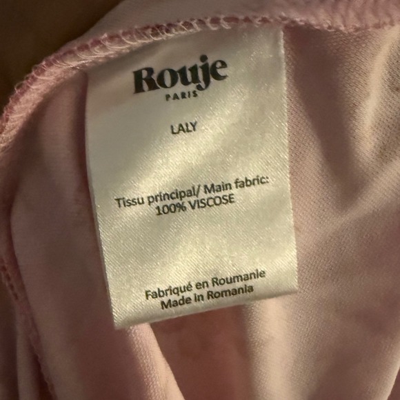 NWT Rouje Paris Laly Margaux Rose Pink Floral Midi Dress Size 36 FR 4 Us - Picture 7 of 7